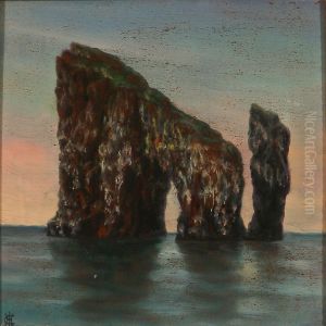 At Drangarnir And Tindholmur On The Faroe Islands by Christen Holme Isaksen