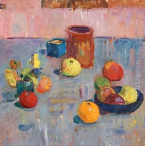 Still Life With Fruits And Pot by Karl Isakson