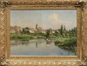 Vue De Rigny-sur-saone by Emile Isembart