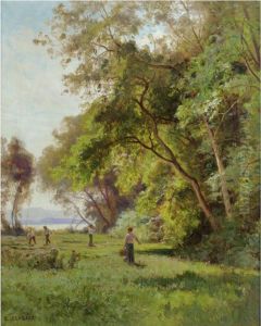 The Field Workers Lunch by Marie-Victor Emile Isenbart
