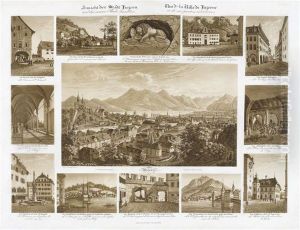 Ansicht Der Stadt Luzern Und Der Innern Theile Derselben