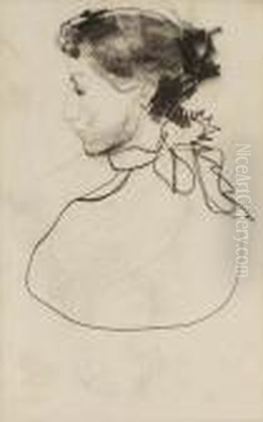 A Portrait Of A Lady With A Ribbon - view 1