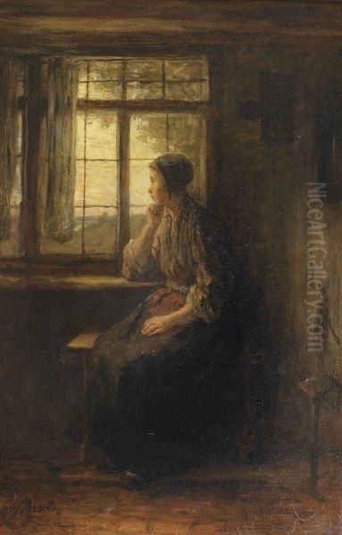 A Young Girl By A Window - view 1