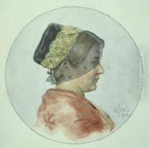 Portrait Of A Woman by Heinrich Issel