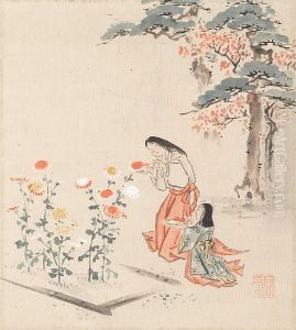 Depicting An Activity by Hanabusa Itcho