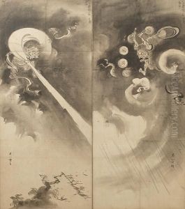 The Right Sheet Depicting by Hanabusa Itcho
