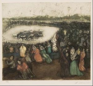 El Corral De Toros by Francisco Iturrino Gonzalez
