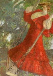 Femme A La Balancoire by Francisco Iturrino Gonzalez