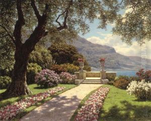 A Garden With A Sea View by Ivan Fedorovich Choultse