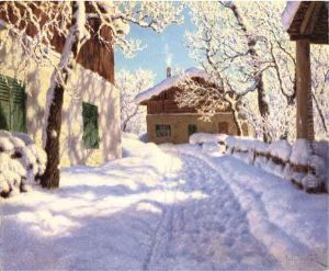 First Snow by Ivan Fedorovich Choultse