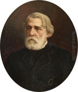 Portrait Of Ivan Turgenev by Ivan Yakovlevich Potolov