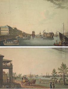 View Of The Old Senate And The Academy Of Arts by Ivan Alekseevich Ivanov