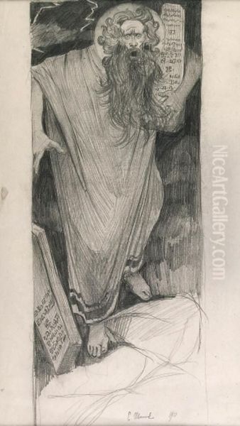 Moses With The 10 Commandments - view 1