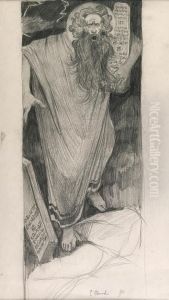 Moses With The 10 Commandments by Sergei Ivanov