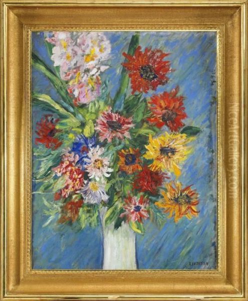 Blommor I Vit Vas - view 1