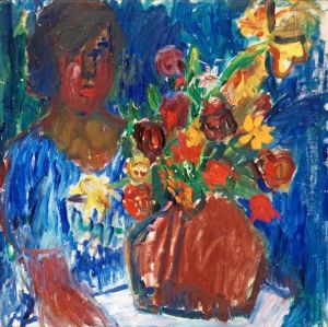 Woman With Flowers by Ivan Ivarson