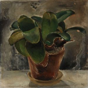 Blomst I Urtepotte by Kraesten Iversen