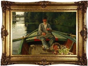 Man Rowing Along by Percy Ives