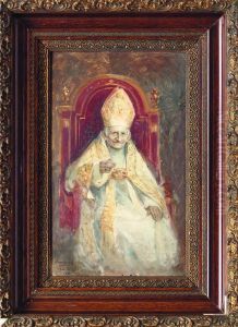 Retrato Del Papa Leon Xiii by Leandro Izaguirre