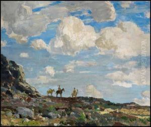 Cowboys On A Ridge by Richard Jack