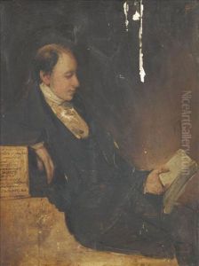 Portrait Sketch Of A Seated Gentleman by John Jackson