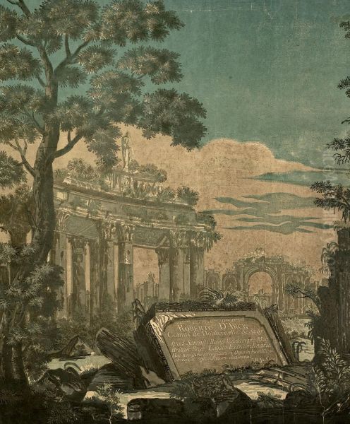 Heroische Landschaft Mit Antiken Ruinen - view 1
