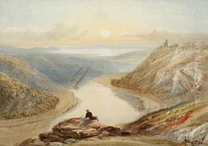 The Avon Gorge From Clifton Down Showing Cook's Folly And Looking Towards The Severn Estuary
