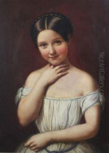 Portrait Of A Young Lady by Julius I Jacob