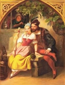 A Suitor Scene by Julius I Jacob