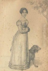 Jeune Femme Au Chien by Nicolas Henri Jacob