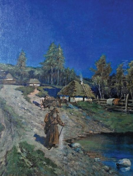 Pejzaz Wiejski Z Wedrownym Dziadem - view 1