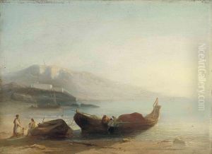 North African Fishermen On The Shore North African Fishermen On The Shore
