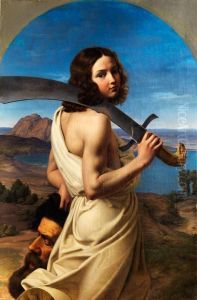 David Mit Dem Haupt Des Goliath by Paul Emil Jacobs