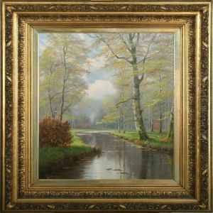 With Beechtrees And River With Beechtrees And River