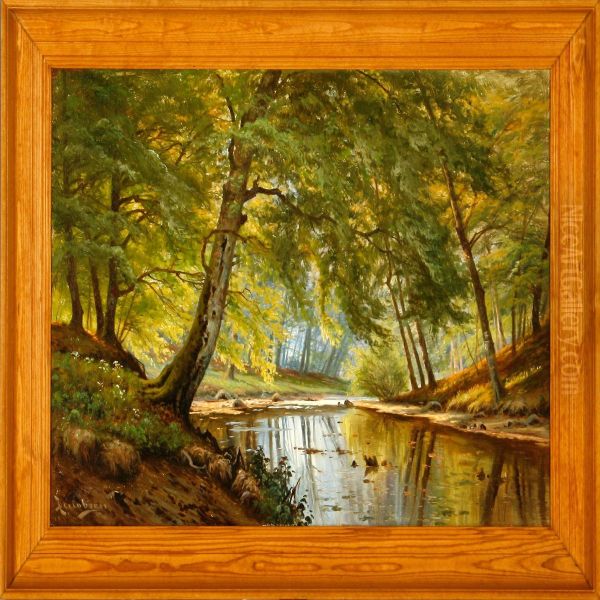 A Stream Through A Summerforest - view 1