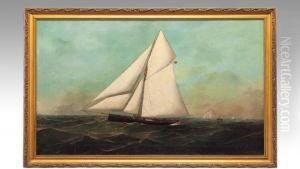 Racing Yacht At Sea by Antonio Nicolo Gasparo Jacobsen