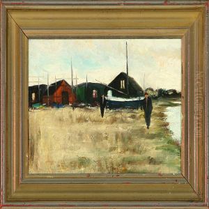 Fishing Village by Carl Ludwig Jacobsen