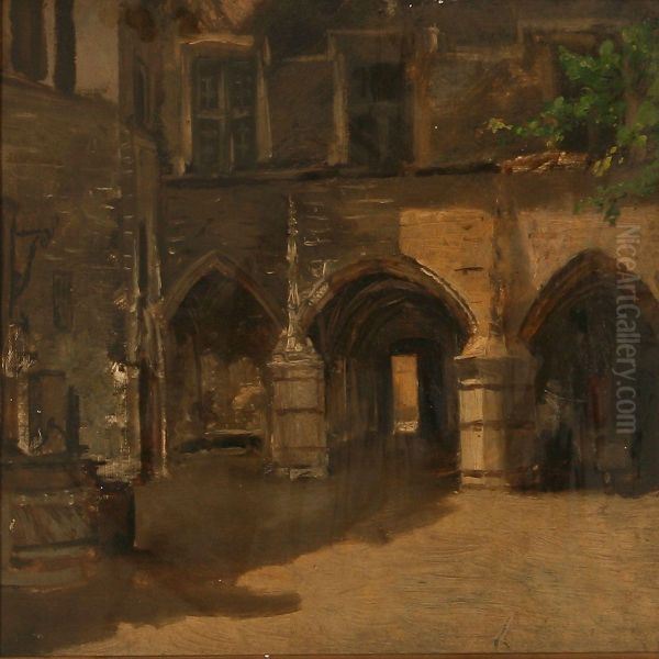 Garden Scene From Italy - view 1