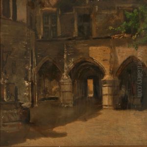 Garden Scene From Italy by David Jacobsen