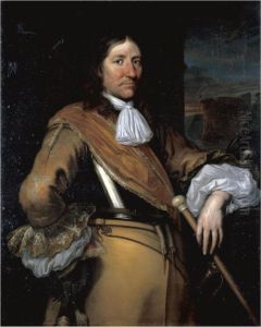 Portrait Of A Soldier, Half-length, Wearing A Buff Surcoat And Breastplate And Holding A Baton