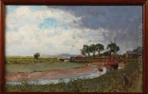 The River Rother, Rye, Sussex by George Percy Jacomb-Hood