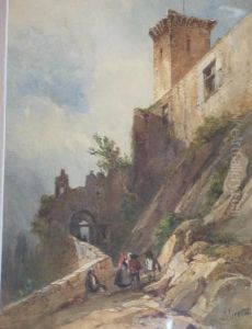 Paysage De Montagne Anime by Jean Jacottet