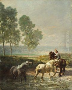 Le Palefrenier by Charles Emile Jacques