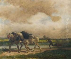 Le Chemin De Halage by Charles Emile Jacques
