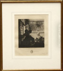 ''le Soldat Et La Fillete Qui Rit'' by Jules F. Jacquemart