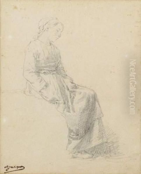 Jeune Femme Assise - view 1