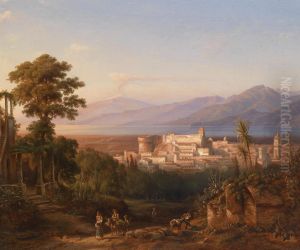 View Of The CastelloAragonese Di Reggio Calabria And View Of Mount Etna