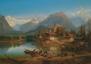 Veduta Del Lago Untersee by Heinrich Jaeckel