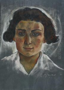 Portrat Negar Saleh. by Willy Jaeckel