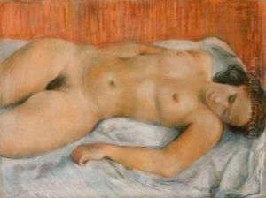 Liegender Weiblicher Akt by Willy Jaeckel